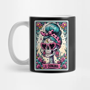 La chingona funny skeleton tarot card Mug